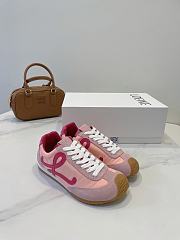 Colestore Loewe Flow Runner in Nylon and Suede Pink - 5