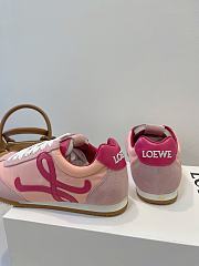 Colestore Loewe Flow Runner in Nylon and Suede Pink - 4