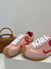 Colestore Loewe Flow Runner in Nylon and Suede Pink - 3