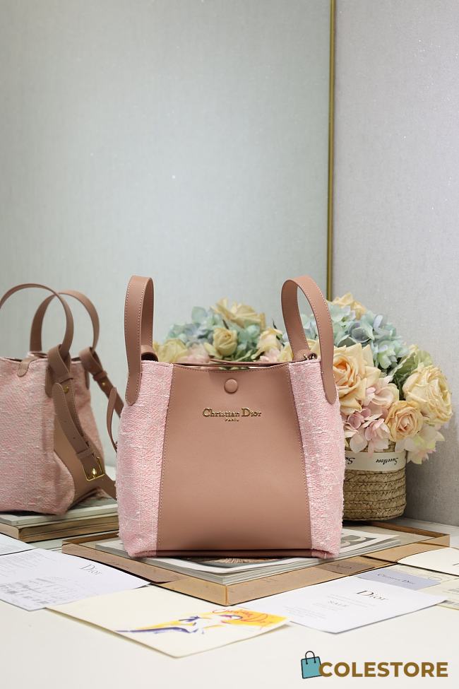 Colestore Dior Signature Bucket Bag in Pink  24x21x14cm - 1