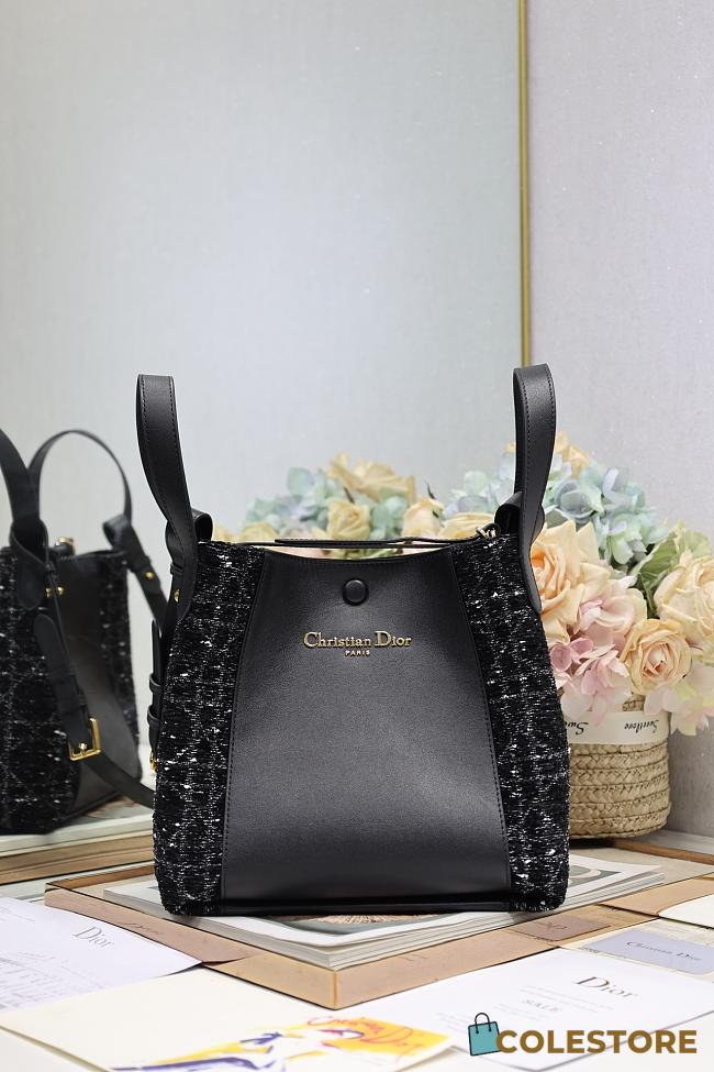 Colestore Dior Signature Bucket Bag in Black 24x21x14cm - 1