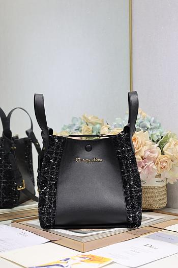 Colestore Dior Signature Bucket Bag in Black 24x21x14cm