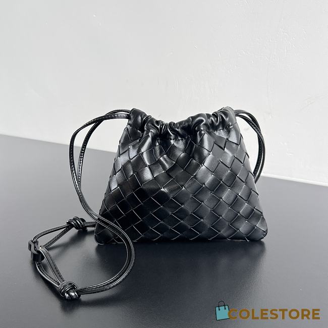 Colestore Bottega Veneta Leather Dustbag in Black 21x16.6x1cm - 1