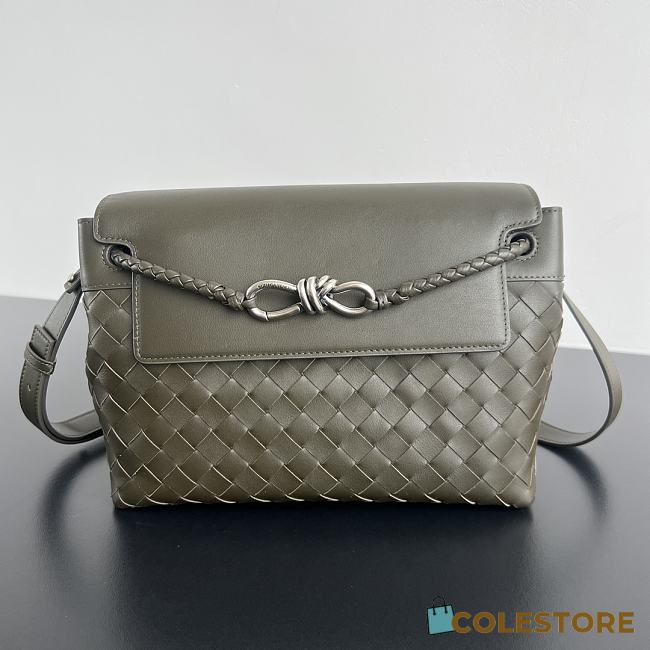 Colestore Bottega Veneta Small Andiamo Messenger Kaki 29x20x13cm - 1