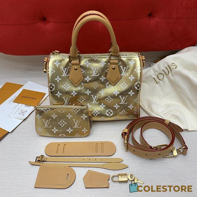 Colestore Louis Vuitton Speedy P9 25 Gold 25x15x15CM - 1