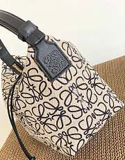 Colestore Loewe Small Cubi Bag in Anagram Jacquard and Calfskin 21x17x12.5cm - 5