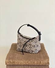 Colestore Loewe Small Cubi Bag in Anagram Jacquard and Calfskin 21x17x12.5cm - 3