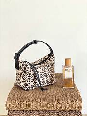 Colestore Loewe Small Cubi Bag in Anagram Jacquard and Calfskin 21x17x12.5cm - 2