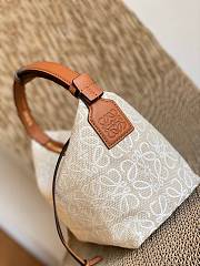 Colestore Loewe Cubi Anagram Canvas And Leather Shoulder Bag 21x17x12.5cm - 2