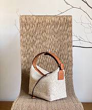 Colestore Loewe Cubi Anagram Canvas And Leather Shoulder Bag 21x17x12.5cm - 3