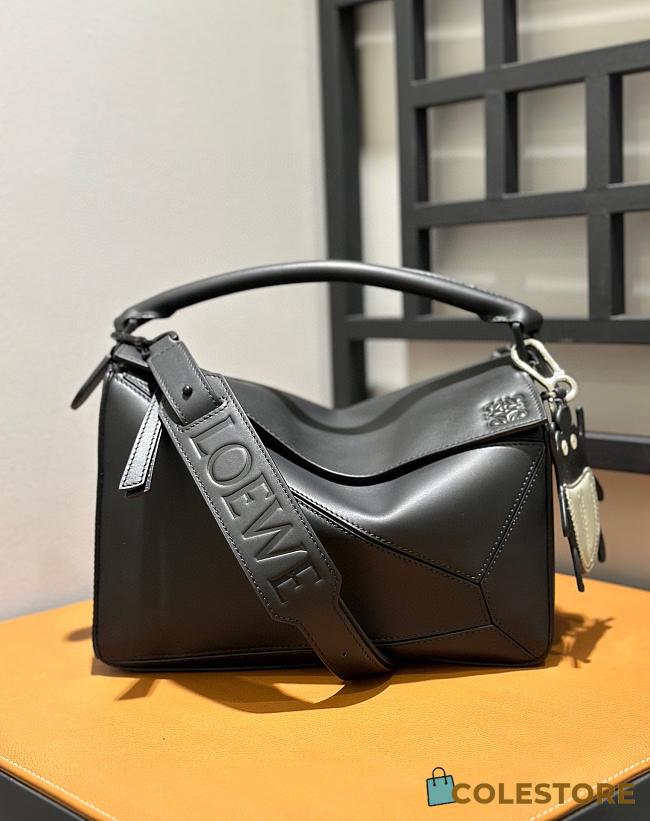 Colestore Loewe Puzzle In Satin Calfskin Black  29x12x19cm - 1