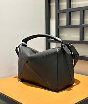 Colestore Loewe Puzzle In Satin Calfskin Black  29x12x19cm - 3