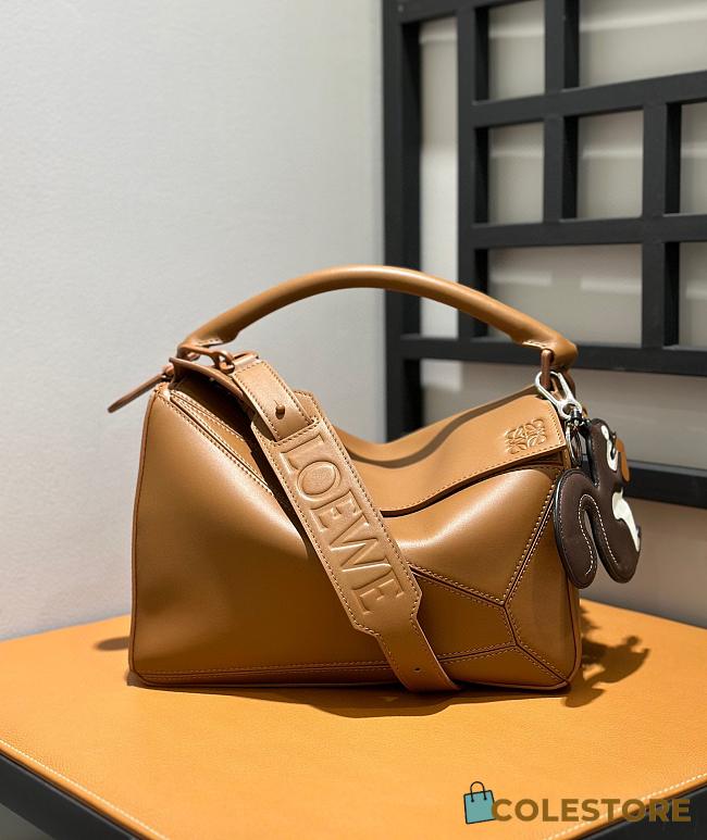 Colestore Loewe Puzzle In Satin Calfskin Brown 29x12x19cm - 1