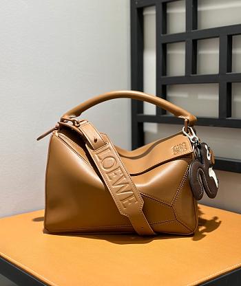 Colestore Loewe Puzzle In Satin Calfskin Brown 29x12x19cm