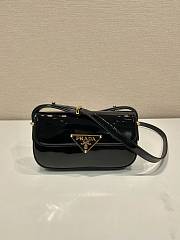 Colestore Prada Women Patent Leather Shoulder Bag in Black 20.5x10.5x4cm - 1