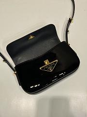 Colestore Prada Women Patent Leather Shoulder Bag in Black 20.5x10.5x4cm - 2