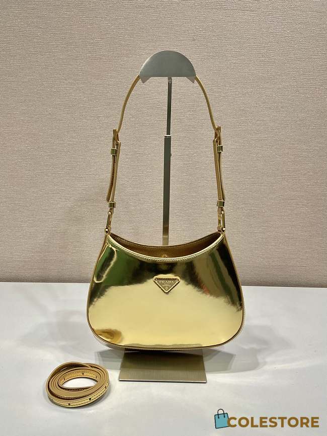 Colestore Prada Cleo Shoulder Bag in Gold 22x18.5x4.5CM - 1