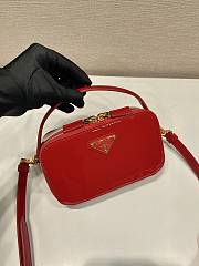 Colestore Prada Odette Patent Leather Crossbody Bag in Red 17.5x10.5x4.5cm  - 5