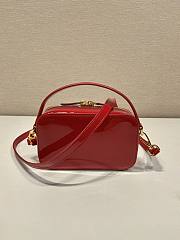 Colestore Prada Odette Patent Leather Crossbody Bag in Red 17.5x10.5x4.5cm  - 2