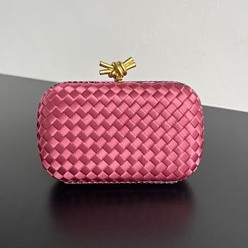 Colestore Bottega Veneta  Pochette Knot Silk Clutch Bag In Pink 20x12x5.5cm