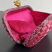Colestore Bottega Veneta  Pochette Knot Silk Clutch Bag In Pink 20x12x5.5cm - 6