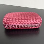 Colestore Bottega Veneta  Pochette Knot Silk Clutch Bag In Pink 20x12x5.5cm - 5