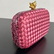Colestore Bottega Veneta  Pochette Knot Silk Clutch Bag In Pink 20x12x5.5cm - 2
