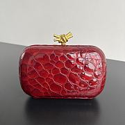 Colestore Bottega Veneta Knot Shiny Alligator Red 20x12x5.5cm - 1