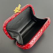 Colestore Bottega Veneta Knot Shiny Alligator Red 20x12x5.5cm - 3