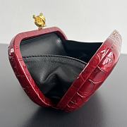 Colestore Bottega Veneta Knot Shiny Alligator Red 20x12x5.5cm - 2