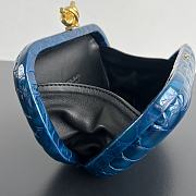 Colestore Bottega Veneta Knot Shiny Alligator Blue  20x12x5.5cm - 6