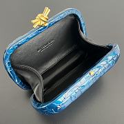 Colestore Bottega Veneta Knot Shiny Alligator Blue  20x12x5.5cm - 2