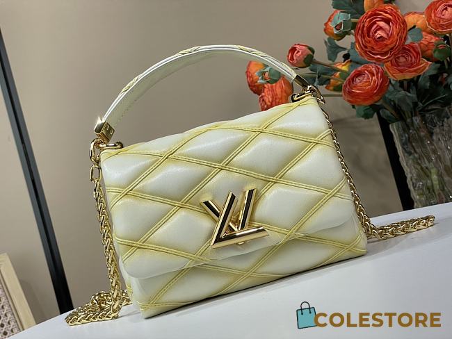 Colestore Louis Vuitton Go-14 PM White & Yellow 20x14x9cm - 1