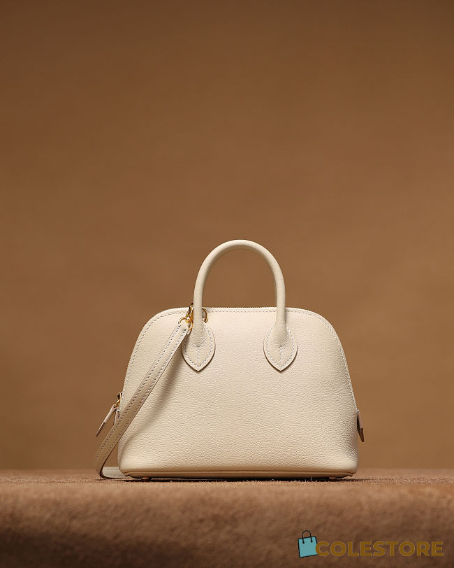 Colestore Hermes Bolide 1923 Mini Bag Evercolor White 19cm x 14cm x 8.5cm - 1