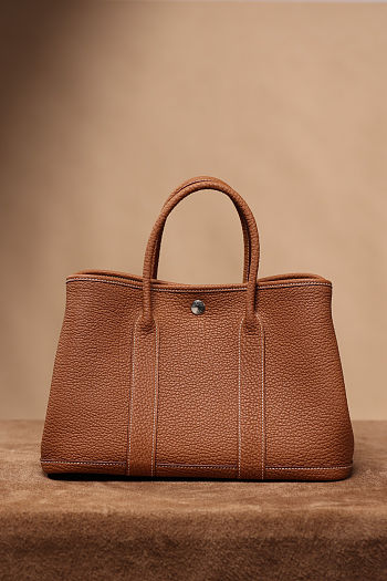 Colestore Hermes Garden Party 30 Bag Brown Gold 30x20x13cm