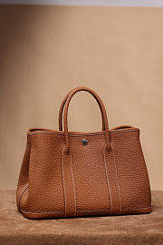 Colestore Hermes Garden Party 30 Bag Brown Gold 30x20x13cm - 3