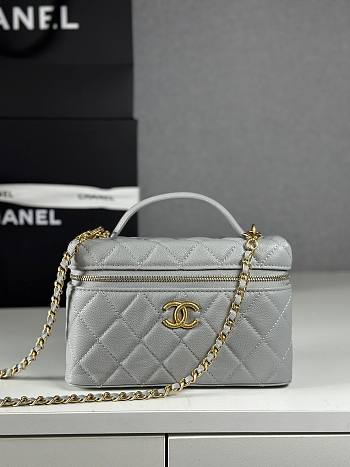 Colestore Chanel 25p lp Vanity Bag Sliver19.5x5x17cm