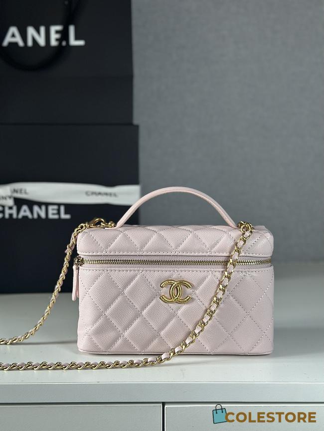 Colestore Chanel 25p lp Vanity Bag Pink 19.5x5x17cm - 1
