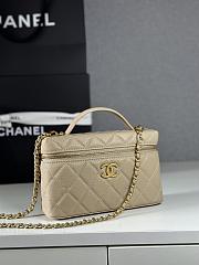 Colestore Chanel 25p lp Vanity Bag Beige 19.5x5x17cm - 4