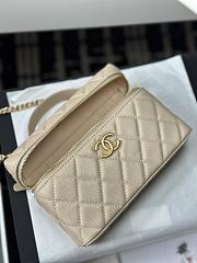 Colestore Chanel 25p lp Vanity Bag Beige 19.5x5x17cm - 3