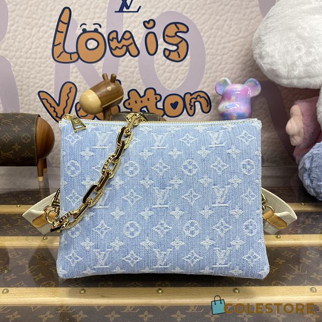 Colestore Louis Vuitton Coussin PM Sky Blue Denim 26 x 20 x 12 cm - 1