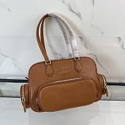 Colestore Miu Miu Pocket Nappa Leather Caramel 31x16x20cm - 6