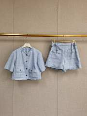 Colestore French Niche 2025 Spring/Summer Light Blue Set Tweed  - 1