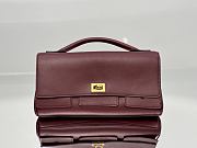 Colestore Balenciaga Bel Air Small Clutch On Strap in Dark Burgundy 26.9x13.9x5.3cm - 1