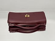 Colestore Balenciaga Bel Air Small Clutch On Strap in Dark Burgundy 26.9x13.9x5.3cm - 3