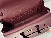 Colestore Balenciaga Bel Air Small Clutch On Strap in Dark Burgundy 26.9x13.9x5.3cm - 2