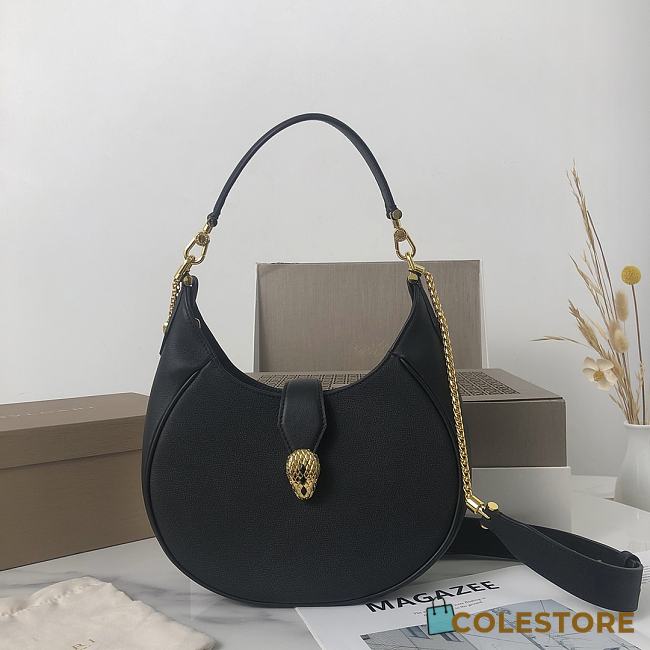 Colestore Bvlgari Serpenti Ellipse Micro Black 13x8x3.5cm - 1