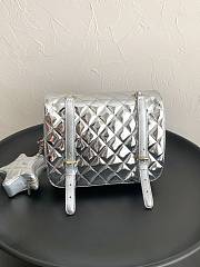 Colestore Chanel 24C Mini Flap Bag & Star Coin Purse Sliver 22.5×6.5×17cm - 5