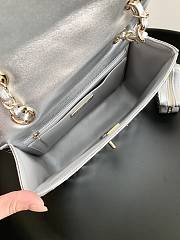 Colestore Chanel 24C Mini Flap Bag & Star Coin Purse Sliver 22.5×6.5×17cm - 4