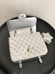 Colestore Chanel 24C Mini Flap Bag & Star Coin Purse Sliver 22.5×6.5×17cm - 3